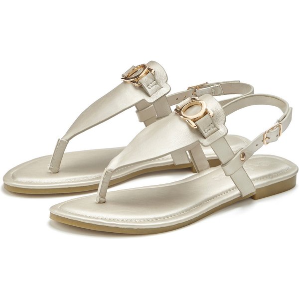 Vivance by Lascana Sandale, Sommerschuh, Pantolette, Zehentrenner NEU mit Schmuckelement & weicher Innensohle VEGAN