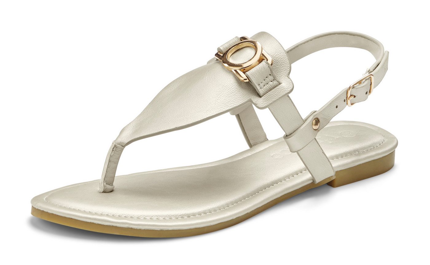 Vivance by Lascana Sandale, Sommerschuh, Pantolette, Zehentrenner NEU mit Schmuckelement & weicher Innensohle VEGAN – Bild 2 von 5