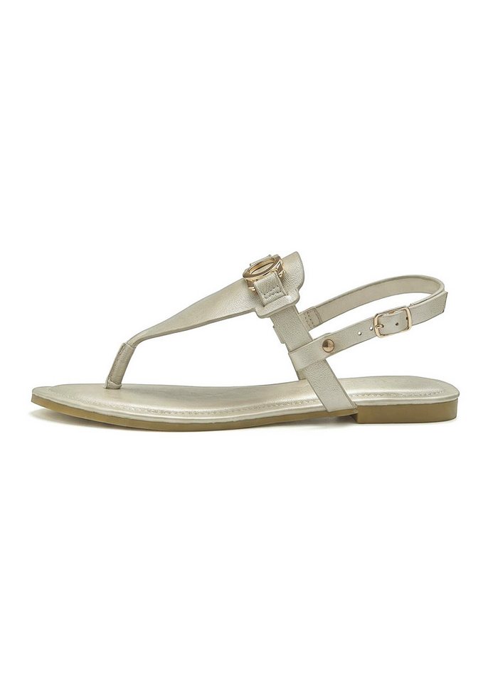 Vivance by Lascana Sandale, Sommerschuh, Pantolette, Zehentrenner NEU mit Schmuckelement & weicher Innensohle VEGAN – Bild 3 von 5