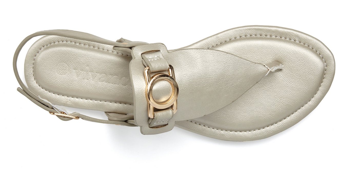 Vivance by Lascana Sandale, Sommerschuh, Pantolette, Zehentrenner NEU mit Schmuckelement & weicher Innensohle VEGAN – Bild 4 von 5