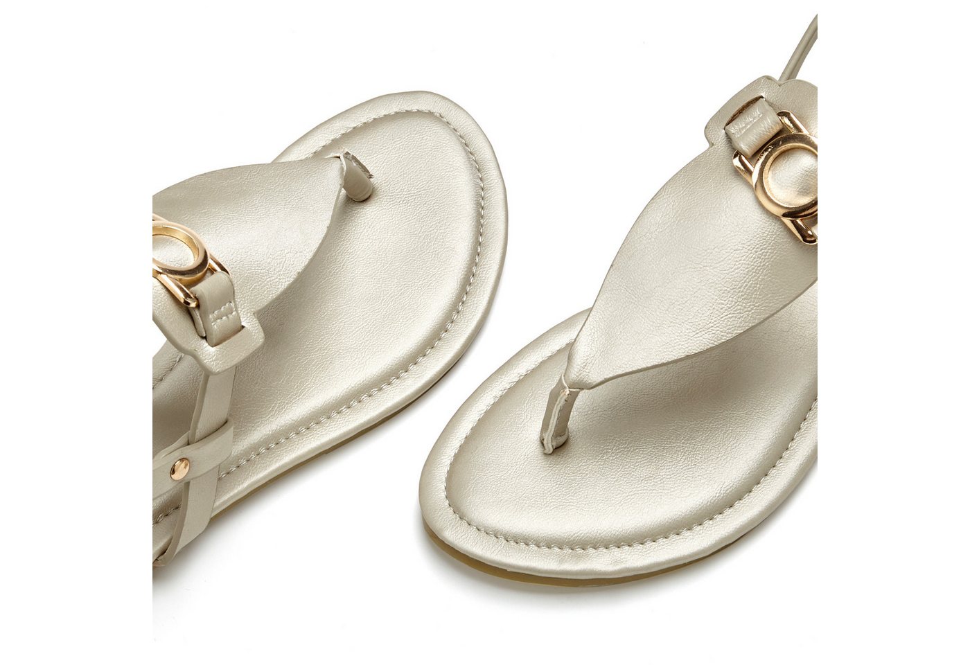 Vivance by Lascana Sandale, Sommerschuh, Pantolette, Zehentrenner NEU mit Schmuckelement & weicher Innensohle VEGAN – Bild 5 von 5