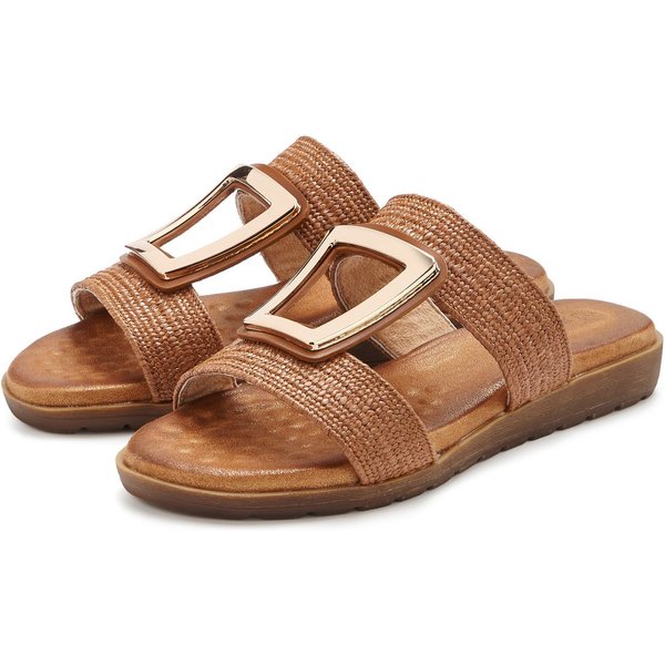 Vivance by Lascana Sandale, Sommerschuh, offener Schuh, Mule, Pantolette mit modischem Schmuckelement und softer Innensohle