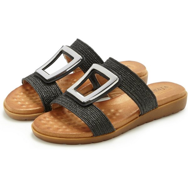 Vivance by Lascana Sandale, Sommerschuh, offener Schuh, Mule, Pantolette mit modischem Schmuckelement und softer Innensohle