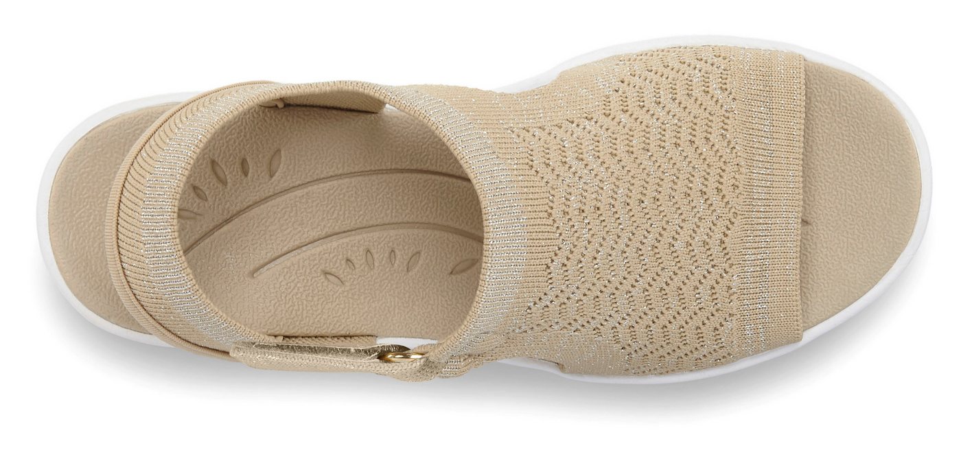 Vivance by Lascana Sandale, Sommerschuh, offener Schuh, Keilsandalette, Sandalette mit Keilabsatz und Klettverschluss VEGAN – Bild 4 von 5