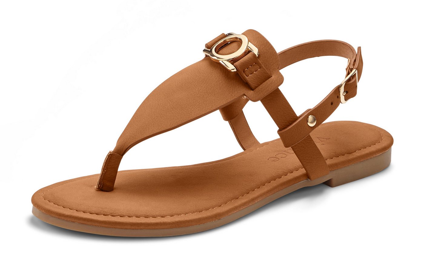 Vivance by Lascana Sandale, Sommerschuh, Pantolette, Zehentrenner NEU mit Schmuckelement & weicher Innensohle VEGAN – Bild 2 von 5