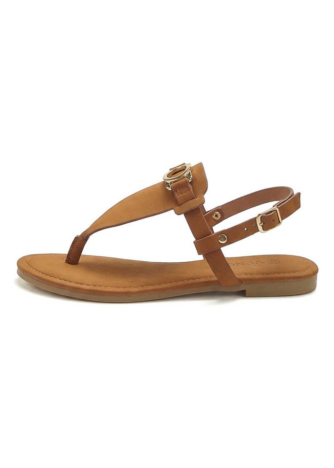 Vivance by Lascana Sandale, Sommerschuh, Pantolette, Zehentrenner NEU mit Schmuckelement & weicher Innensohle VEGAN – Bild 3 von 5