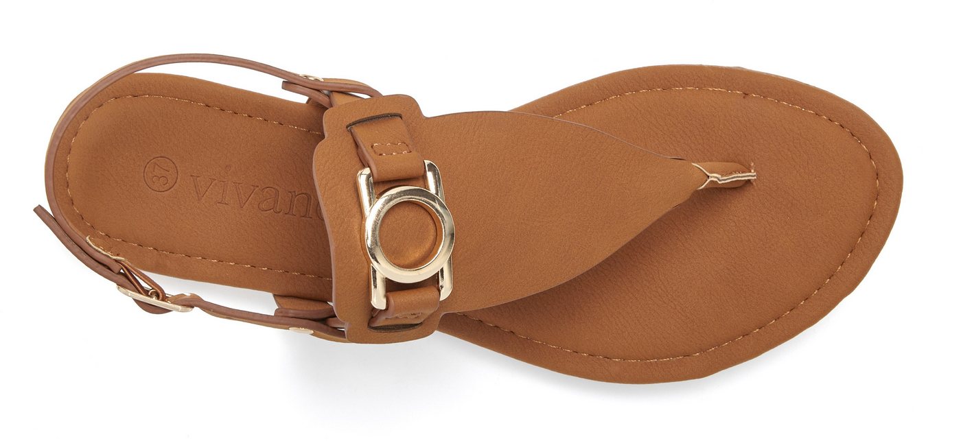 Vivance by Lascana Sandale, Sommerschuh, Pantolette, Zehentrenner NEU mit Schmuckelement & weicher Innensohle VEGAN – Bild 4 von 5
