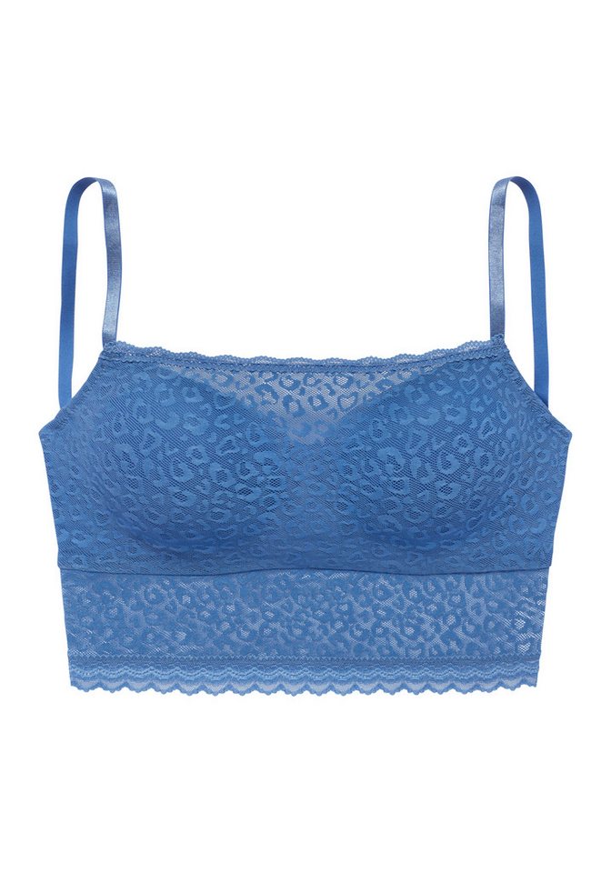 Vivance by Lascana Schalen-BH, BH mit Bügel, Longline BH, Spitzen-BH, als Dessous-Set kombinierbar mit Spitze in Leo-Optik, in leichter Longform, sexy Dessous – Bild 2 von 5