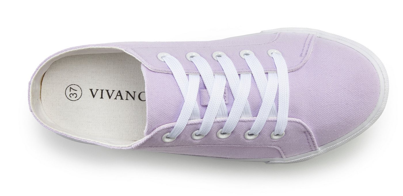 Vivance by Lascana Sneaker, Clog, Slip-On-Sneaker, Sabot zum Reinschlüpfen mit Schnürung VEGAN – Bild 4 von 5