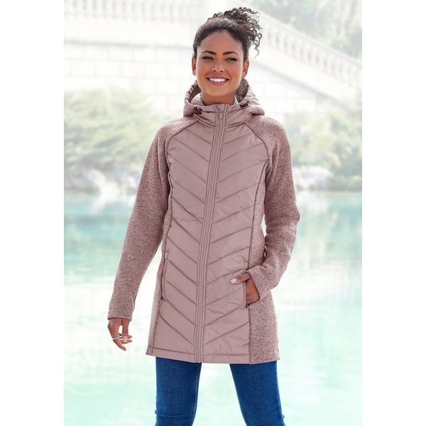 Vivance by Lascana Steppjacke mit Strickfleece-Ärmeln