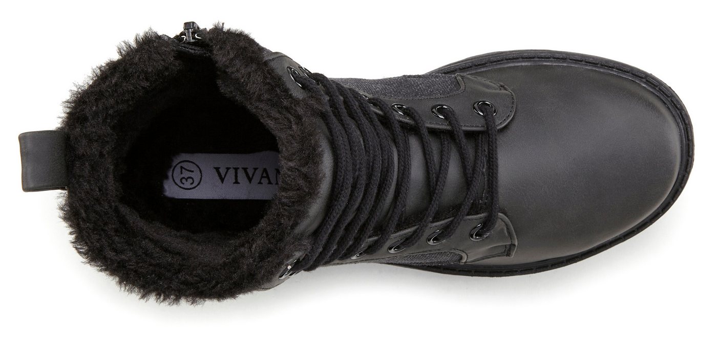 Vivance by Lascana Stiefel, Boots Stiefelette mit Warmfutter und leichter Profilsohle VEGAN – Bild 3 von 5