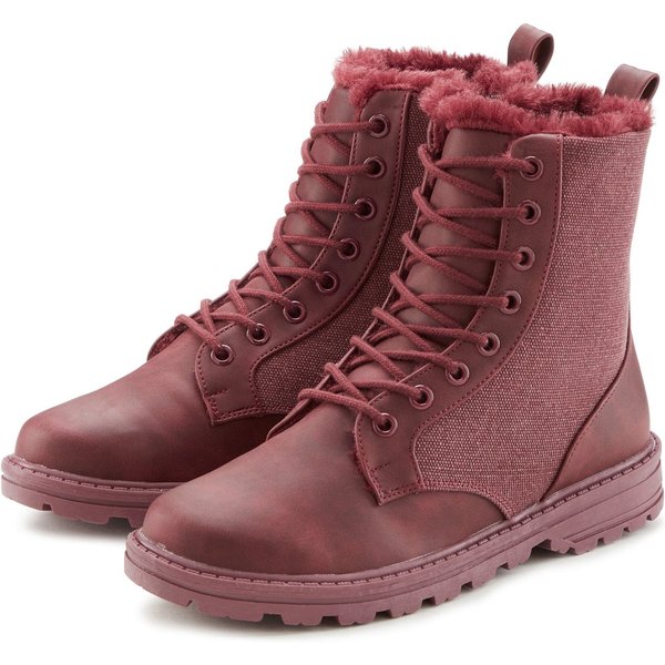 Vivance by Lascana Stiefel, Boots Stiefelette mit Warmfutter und leichter Profilsohle VEGAN