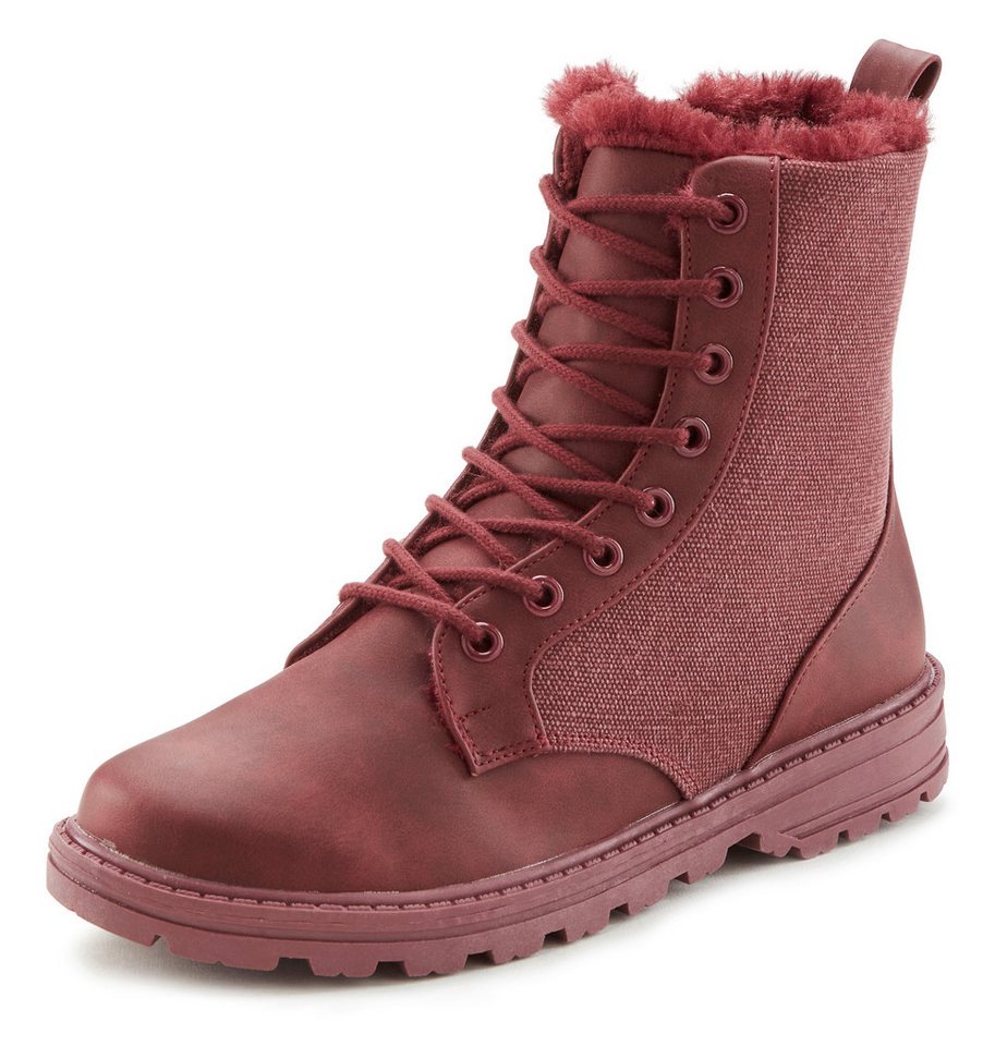 Vivance by Lascana Stiefel, Boots Stiefelette mit Warmfutter und leichter Profilsohle VEGAN – Bild 2 von 5