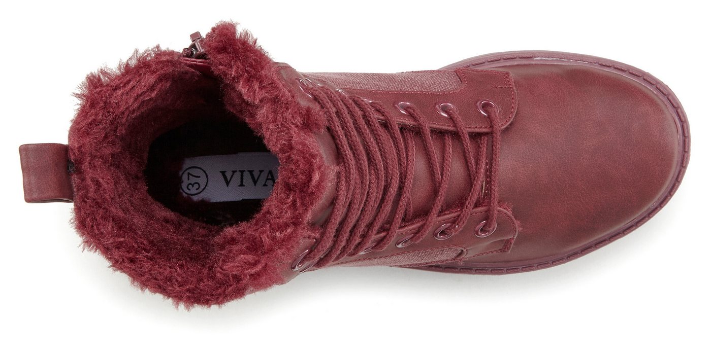 Vivance by Lascana Stiefel, Boots Stiefelette mit Warmfutter und leichter Profilsohle VEGAN – Bild 4 von 5