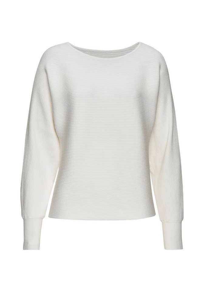 Vivance by Lascana Strickpullover mit U-Boot-Ausschnitt Rippstrickpullover mit Fledermausärmeln, supersofter Strick, Oversize – Bild 2 von 5