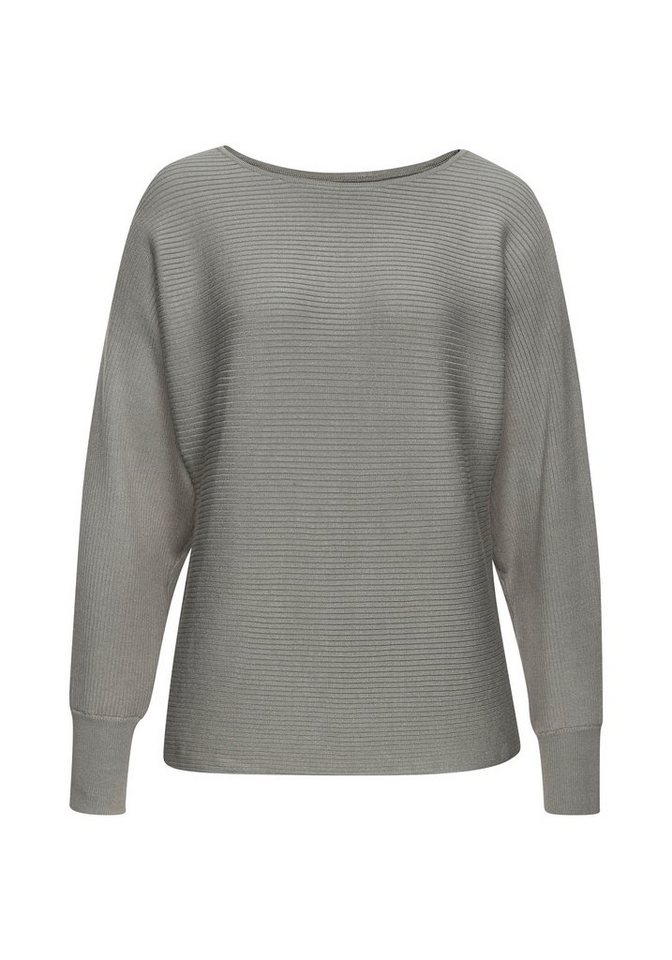 Vivance by Lascana Strickpullover mit U-Boot-Ausschnitt Rippstrickpullover mit Fledermausärmeln, supersofter Strick, Oversize – Bild 2 von 5