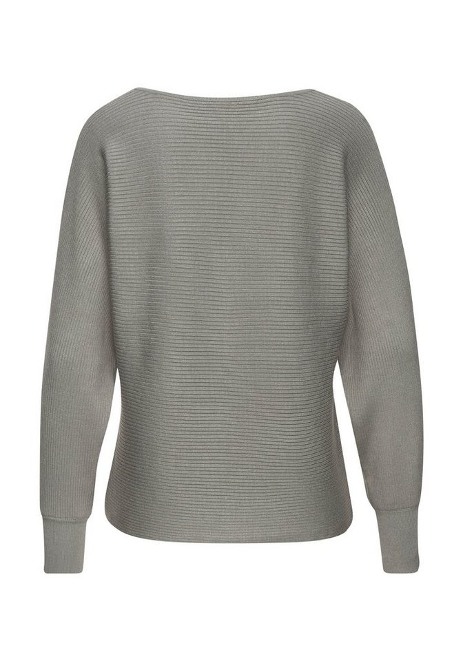 Vivance by Lascana Strickpullover mit U-Boot-Ausschnitt Rippstrickpullover mit Fledermausärmeln, supersofter Strick, Oversize – Bild 4 von 5