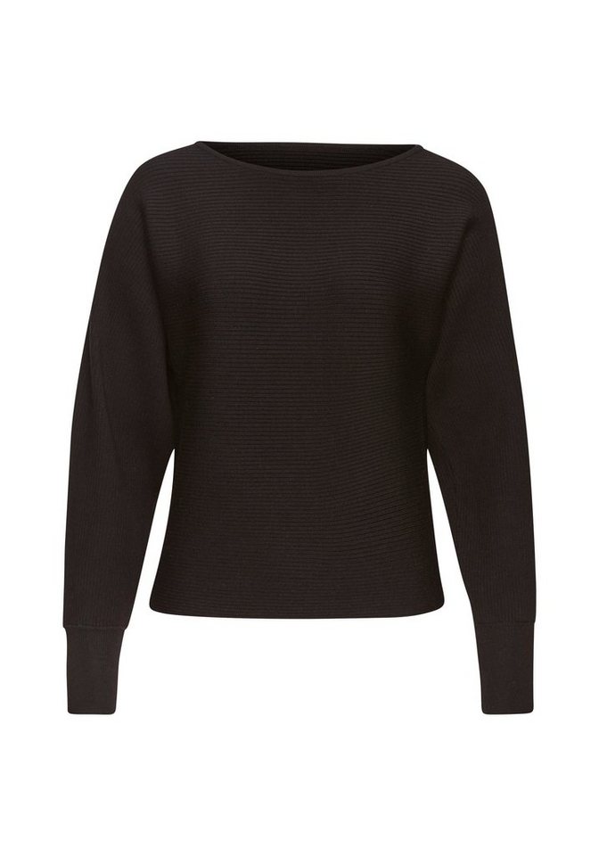 Vivance by Lascana Strickpullover mit U-Boot-Ausschnitt Rippstrickpullover mit Fledermausärmeln, supersofter Strick, Oversize – Bild 2 von 5