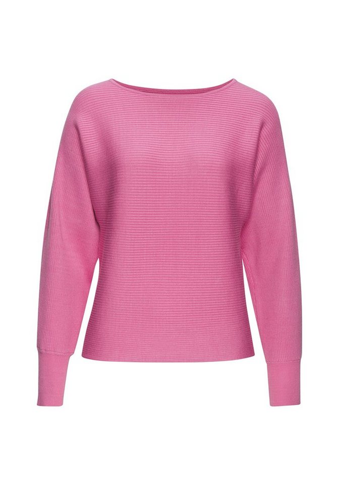 Vivance by Lascana Strickpullover mit U-Boot-Ausschnitt Rippstrickpullover mit Fledermausärmeln, supersofter Strick, Oversize – Bild 2 von 5