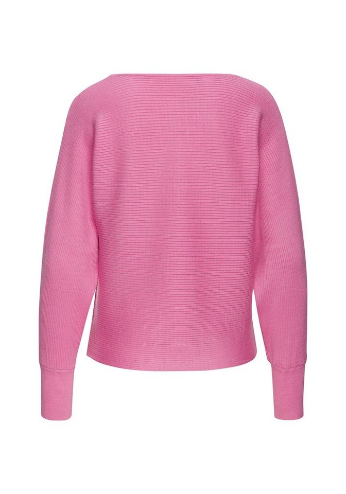 Vivance by Lascana Strickpullover mit U-Boot-Ausschnitt Rippstrickpullover mit Fledermausärmeln, supersofter Strick, Oversize – Bild 3 von 5