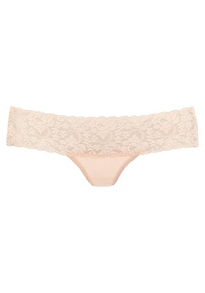 Vivance by Lascana String (3er-Pack) aus elastischer Baumwolle mit floraler Spitze – Bild 4 von 5