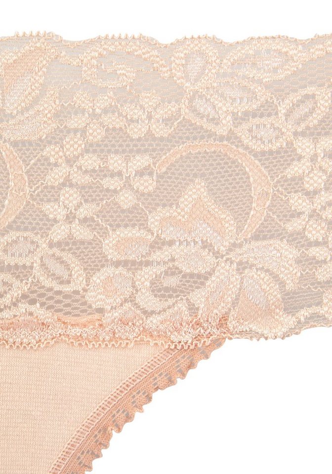 Vivance by Lascana String (3er-Pack) aus elastischer Baumwolle mit floraler Spitze – Bild 5 von 5