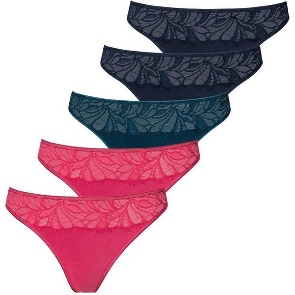 Vivance by Lascana String (5er-Pack) aus elastischer Baumwoll-Qualität
