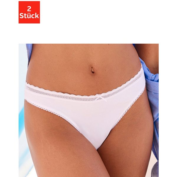 Vivance by Lascana String (Packung, 2-St) als Wäsche-Set kombinierbar, aus weicher Baumwollqualität