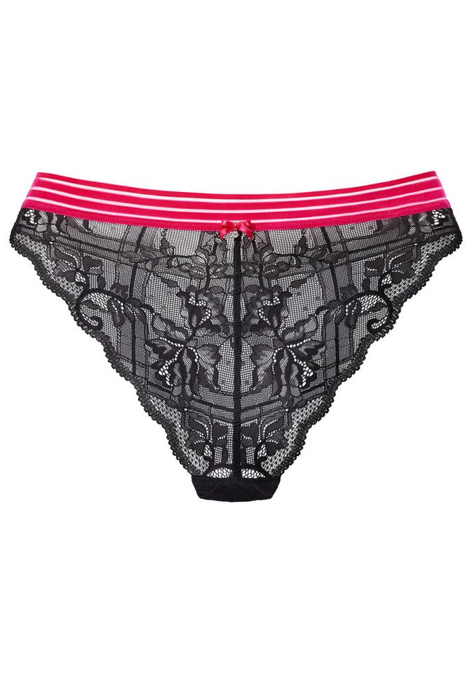 Vivance by Lascana Tanga aus elastischer Spitze mit modischen Kontrastfarben – Bild 2 von 5