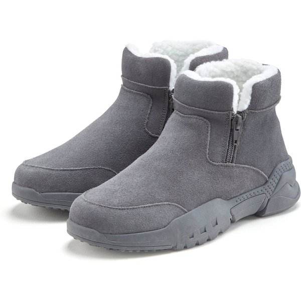 Vivance by Lascana Winterstiefel, Stiefel, Boots, Outdoorboots, Stiefelette aus weichem Veloursleder mit Warmfutter