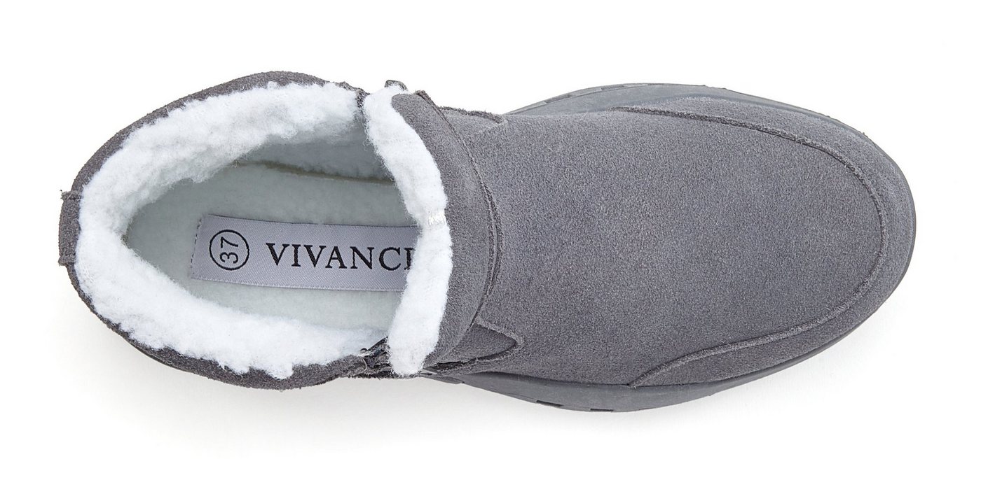 Vivance by Lascana Winterstiefel, Stiefel, Boots, Outdoorboots, Stiefelette aus weichem Veloursleder mit Warmfutter – Bild 4 von 5