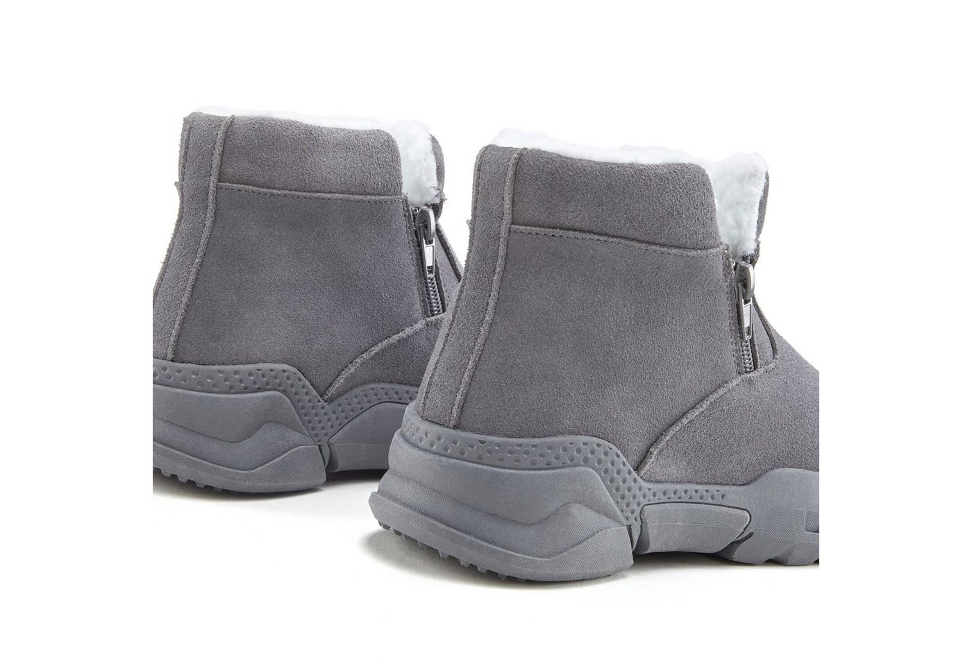 Vivance by Lascana Winterstiefel, Stiefel, Boots, Outdoorboots, Stiefelette aus weichem Veloursleder mit Warmfutter – Bild 5 von 5