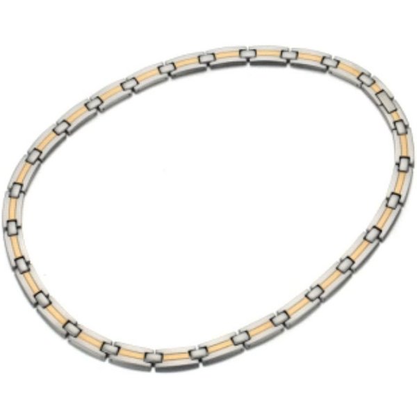 Vivance Collier Titanium "Classic Line" Collier, bicolor vergoldet, aus Titan