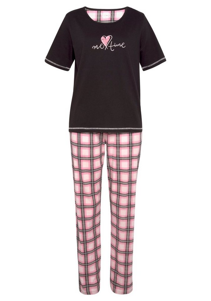 Vivance Dreams by Lascana Pyjama (Packung, 4 tlg., 2 Stück) im Doppelpack mit Karomuster – Bild 4 von 5