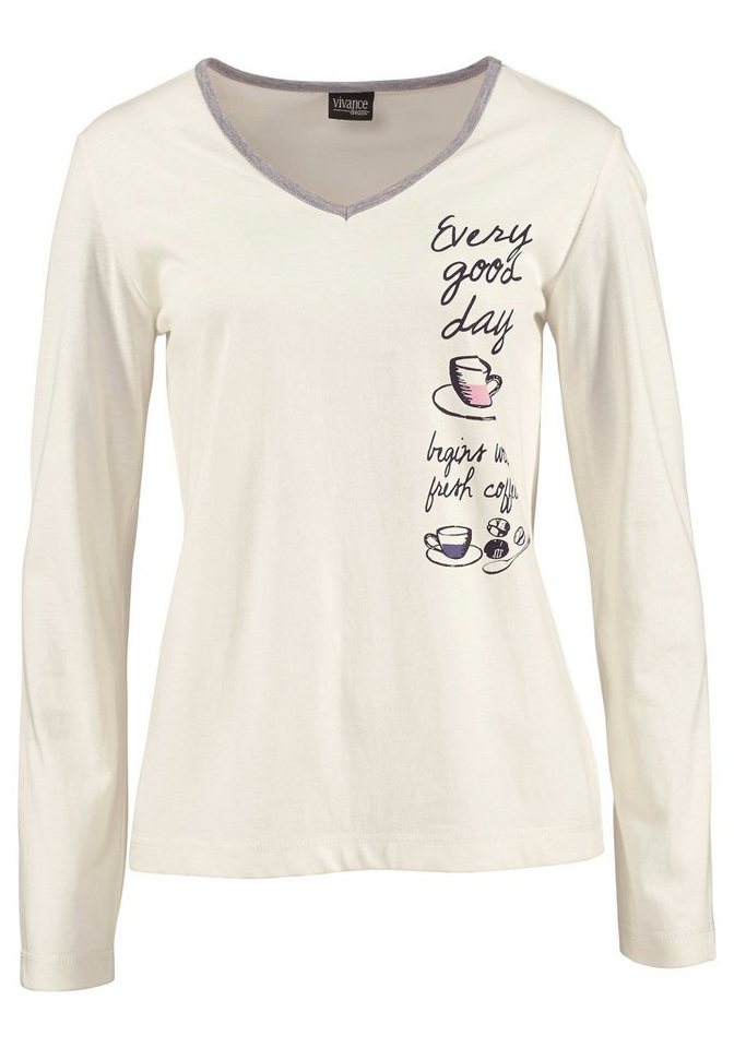 Vivance Dreams by Lascana Pyjama (Packung, 4 tlg., 2 Stück) mit seitlichem Print – Bild 3 von 5