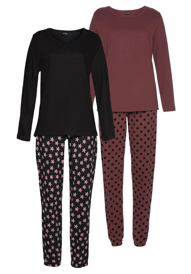 Vivance Dreams by Lascana Pyjama (Packung, 4 tlg., 2 Stück) mit Sternenmuster – Bild 2 von 5