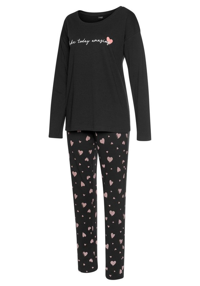 Vivance Dreams by Lascana Pyjama (Set, 2 tlg) mit Herzmuster – Bild 2 von 5