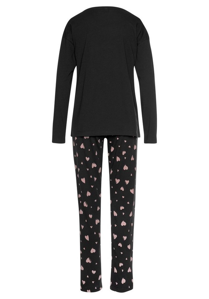 Vivance Dreams by Lascana Pyjama (Set, 2 tlg) mit Herzmuster – Bild 3 von 5