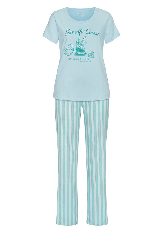 Vivance Dreams by Lascana Pyjama (Set, 2 tlg) Zartes Streifenmuster – Bild 2 von 5