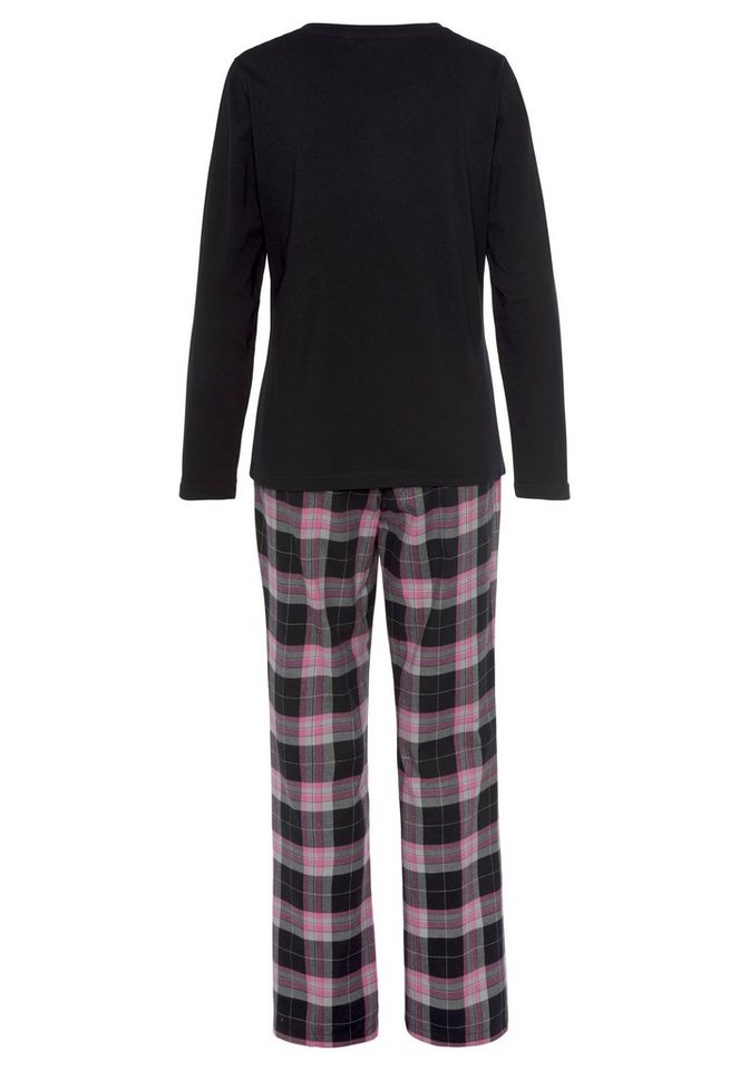 Vivance Dreams by Lascana Pyjama (Set, 2 tlg) aus kuschelig weichem Flanell – Bild 3 von 5