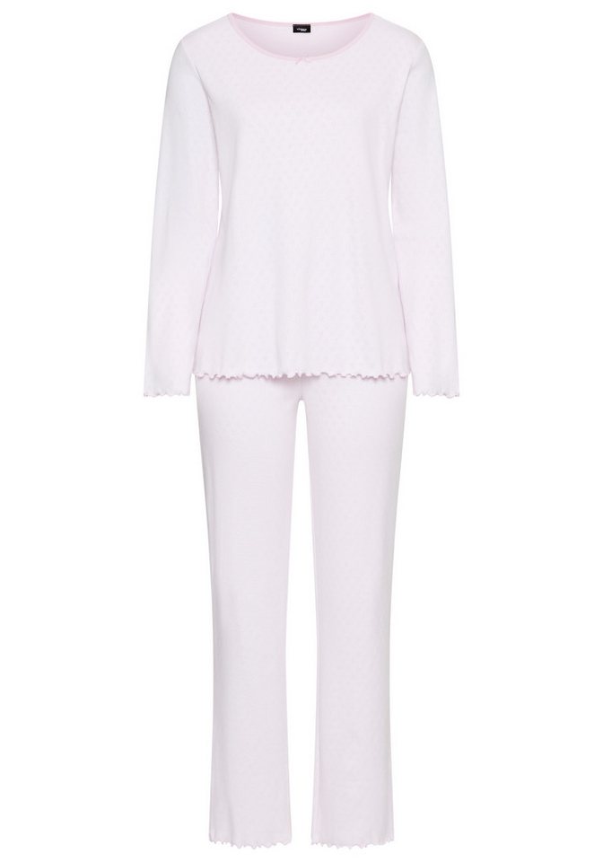 Vivance Dreams by Lascana Pyjama (Set, 2 tlg) mit romantischem Ajour Muster – Bild 2 von 5