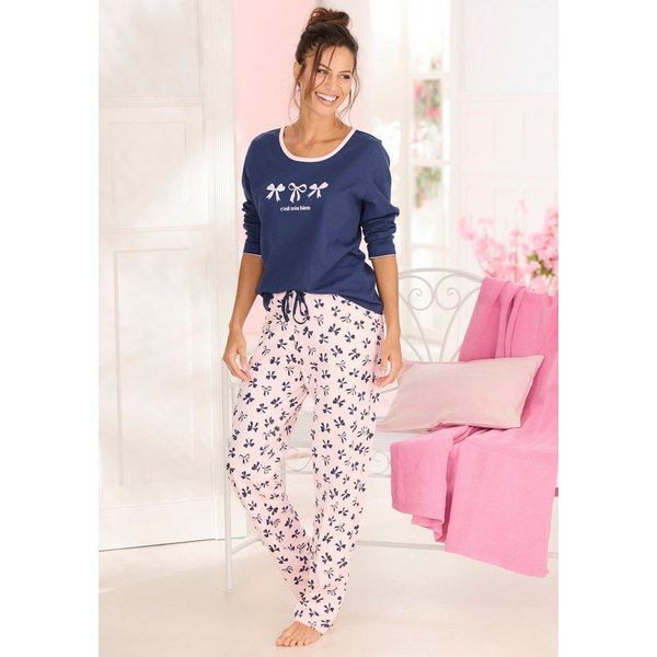 Vivance Dreams by Lascana Pyjama (Set, 2 tlg) mit süßem Schleifenmuster