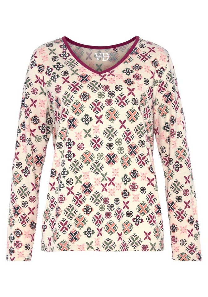 Vivance Dreams by Lascana Pyjama (Set, 2 tlg) mit grafisch-floralem Alloverdruck – Bild 5 von 5