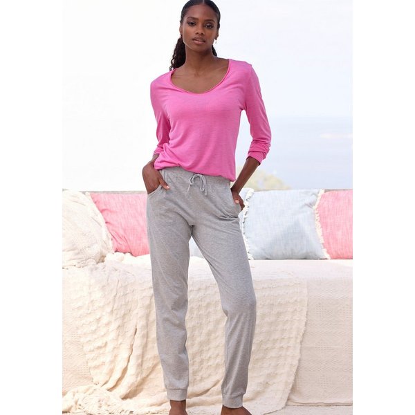Vivance Dreams by Lascana Pyjama (Set, 2 tlg) mit schönem Melangeeffekt