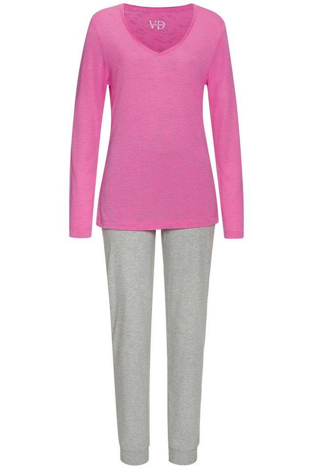 Vivance Dreams by Lascana Pyjama (Set, 2 tlg) mit schönem Melangeeffekt – Bild 2 von 5