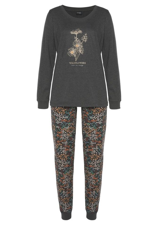 Vivance Dreams by Lascana Pyjama (Set, 2 tlg) mit Frontdruck – Bild 2 von 2
