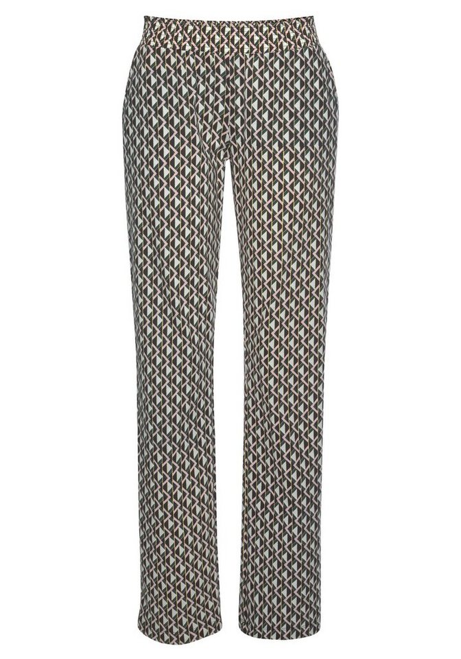 Vivance Dreams by Lascana Pyjama (Set, 2 tlg) mit Schriftprint und gemusterter Hose – Bild 4 von 5