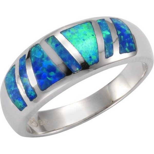 Vivance Fingerring 925/- Sterling Silber synth. Opal