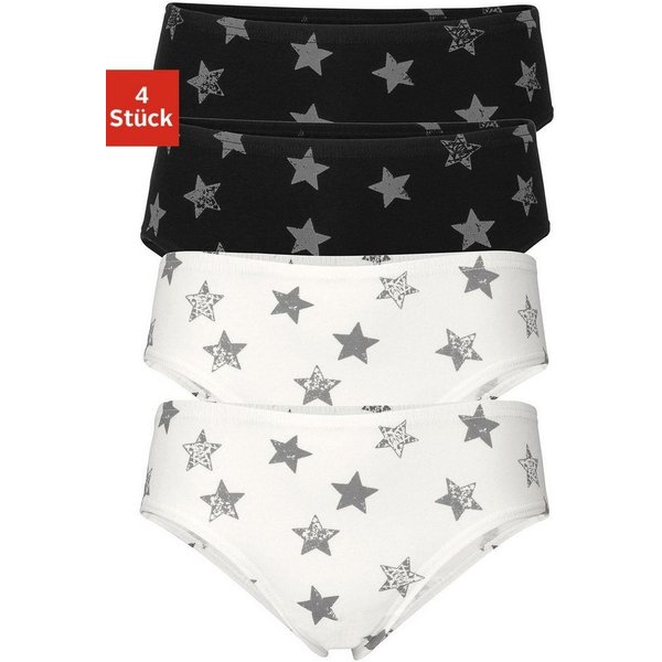 Vivance Slip (Packung, 4-St) gemustert mit Sternendruck, körpernahe Passform