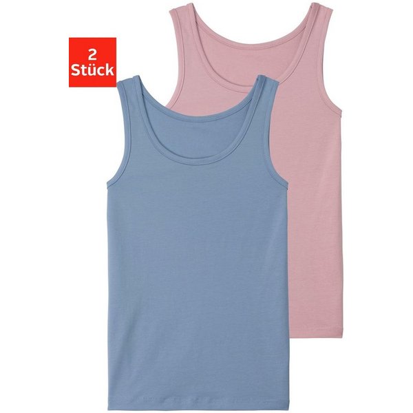 Vivance Unterhemd (Packung, 2-St) in schlichtem Design, Tanktop, Unterziehshirt
